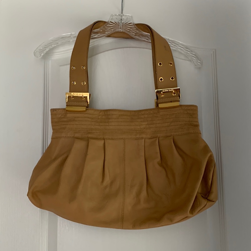 Charles David Leather Handbag Camel color